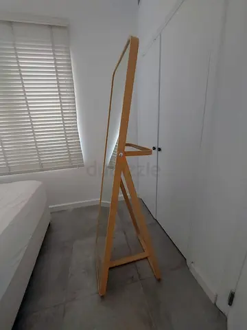 IKEA full-length wooden cheval mirror - light oak finish