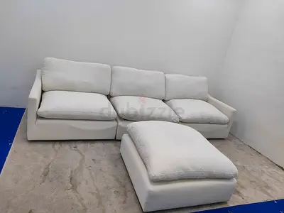Oc Home off white color modular sofa with ottoman