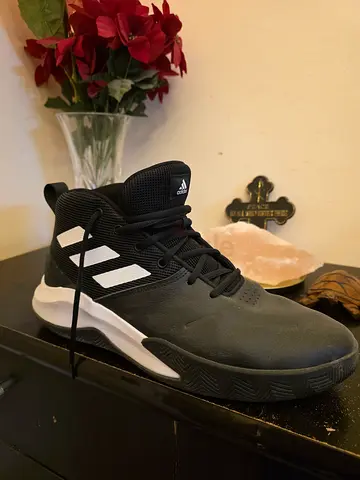 Black Adidas Mid-Top OwnTheGame Basketball Sneakers - Size 11US , 45 ½ EU, Worn Once