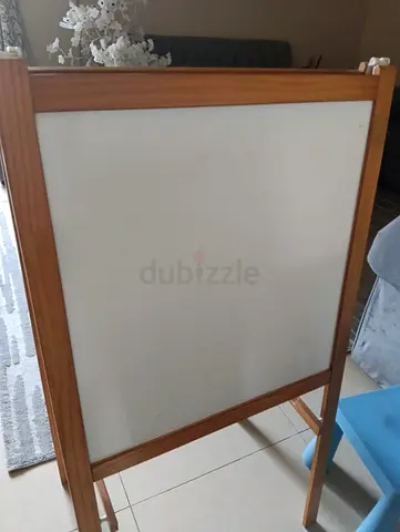 Wooden Framed Double-Sided Whiteboard / Kids Easel