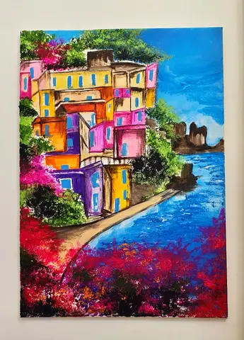 Beautiful sea view abstract painting