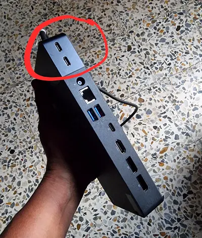 Double Thunder Bolt Dell Docking Station All port very good working Model No WD22TB4