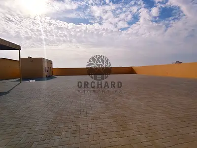Prime location open yard facing main road, 11,000 sqft with full interlock. Rent AED 180K yearly.
