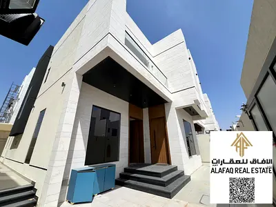 Furnished villa for rent in Al Bahia Ajman 5 master bedrooms majlis 2 living rooms prime location near MBZ road AED 135K 4 payments
