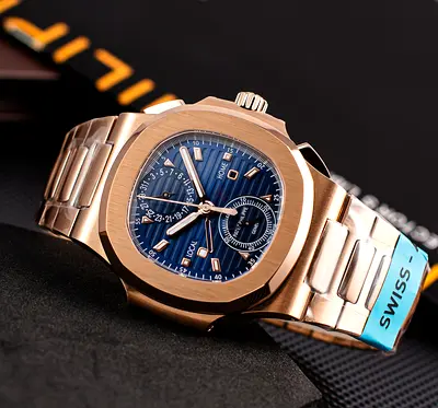 Patek Philippe Nautilus Travel Time Chronograph Rose Gold 5990/1R-