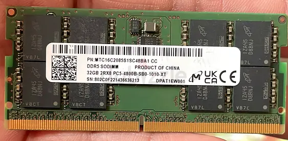 32GB RAM DDR5 4800mhz