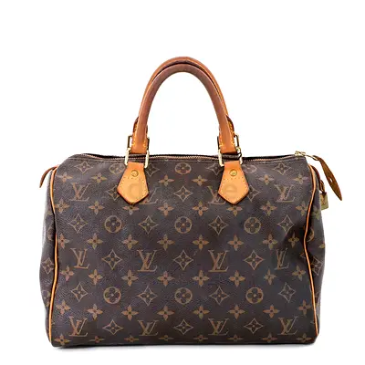 Authentic Louis Vuitton Brown Monogram Speedy 30