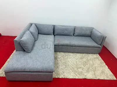 High quality pottery barn grey color lshape sofa