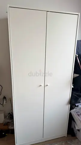 White 2-Door Wardrobe (ikea) - like new