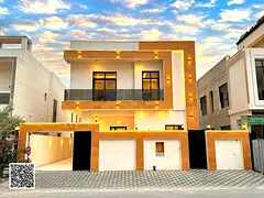 Villa for sale in Ajman | Al Yasmin area | 5 bedrooms, majlis and hall | Freehold ownership for all