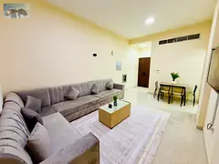p* Furnished 1-bedroom apartment with living room * Located in Al Rashidiya 3, near Amina Hospital *