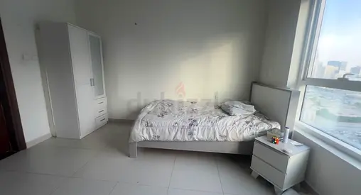 Simple White Single Bed with Wardrobe and Nightstand - Good Condition