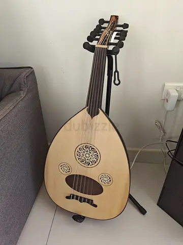 Oud Guitar with stands and built-in audio pickup
