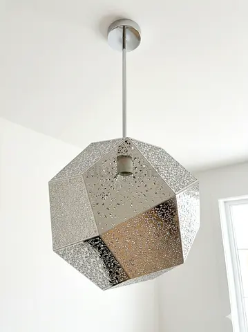 Geometric Mercury Silver metal Pendant Light - Modern Ceiling Lamp