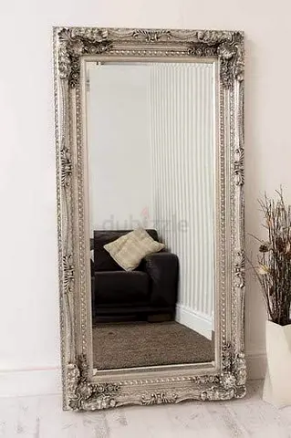 Large Silver Antique Style Wall Mirror