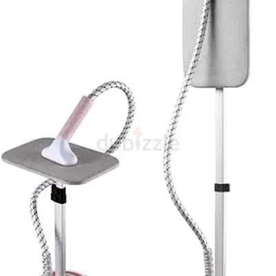 Standing Garment Steamer with Steaming Board - Light Pink/White