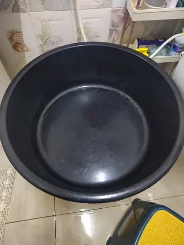 Large Black Plastic Washing Basin / Utility Tub - Used