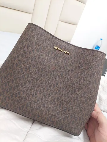 Michael Kors Brown Monogram Shoulder Bag - Good Condition