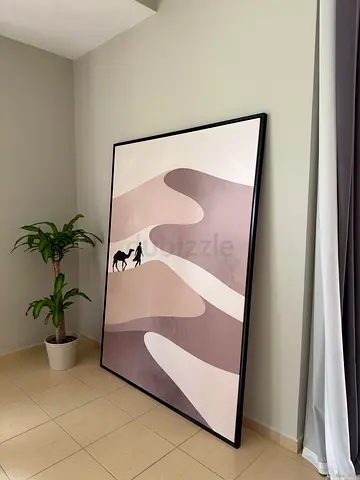 Large Framed Minimalist Abstract Art Print — Neutral Tones (150*200)