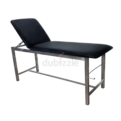Stainless Steel Medical Examination Couch with Adjustable Backrest