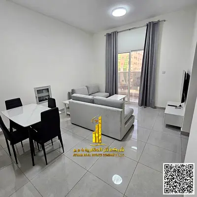 Luxurious and elegant fully furnished super deluxe one-bedroom apartment for monthly rent in Ajman ✔️ Includes bills ⚡📶 Two bathrooms + balcony
