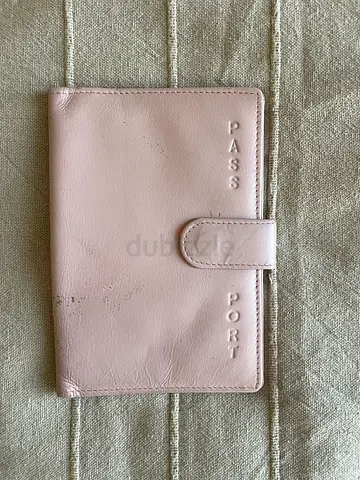 Pink Leather Passport holder