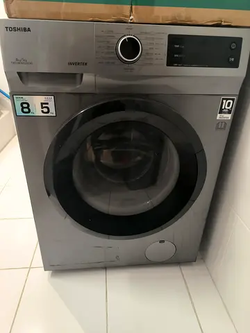 Toshiba 8kg Front Load Inverter Washing Machine - Silver