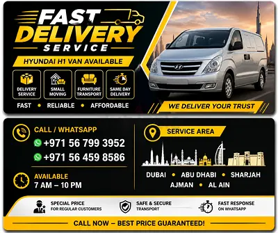 Hyundai H1 Delivery  Moving Service Dubai | Cheap  Fast