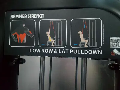 Hammer Strength Low Row  Lat Pulldown Machine - Single Station Gym Equipment