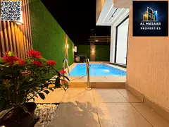 One of the most luxurious villas in Ajman with a pool and rooftop. Price includes registration and o