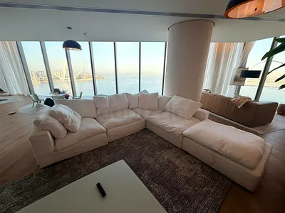 Cloud feather filled luscious sofa and footstool