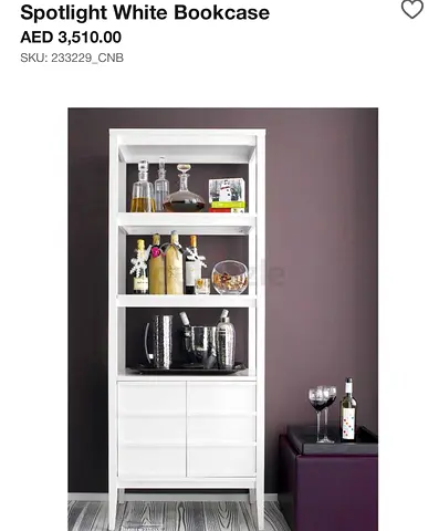 Spotlight White Bookcase