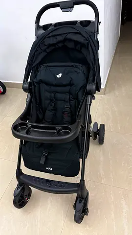 Joie lightweight black stroller in good used condition