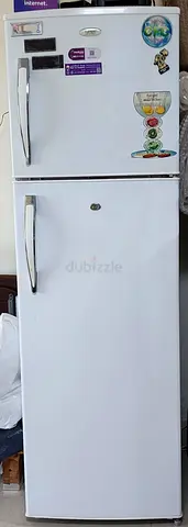 White Double-Door Refrigerator - Good Working Condition