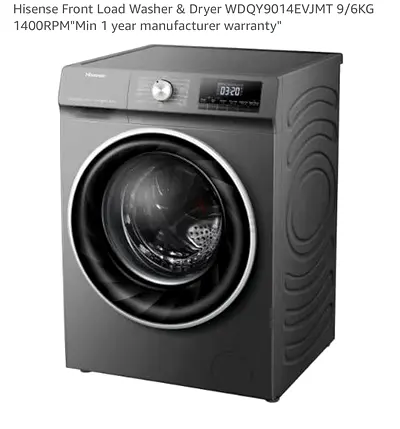 Hisense Front Load Washer Dryer 9kg/6kg 1400RPM — Grey