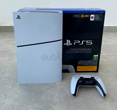 PS5 Slim 1Tb Digital Edition UAE Version - 1 Controller and Box