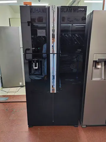 Hitachi latest model R-W760PUK7 4 door refrigerator with water depanser black glass