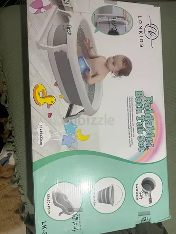 Foldable Baby Bath Tub Set - Collapsible Portable Tub with Stand