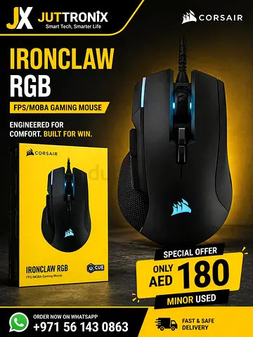 Corsair Ironclaw RGB FPS/MOBA Gaming Mouse - Minor Used