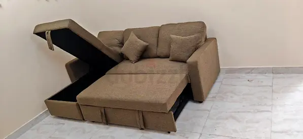 Compact L-shaped Storage Sofa Bed New For Sale