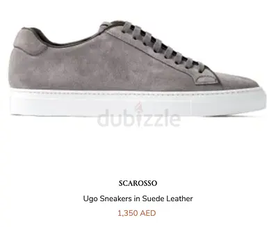 Scarosso Ugo Sneakers in Suede Leather. Pre-Owned. Size 42.5