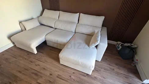 Ikea Eskilstuna L shape sofa bed with storage