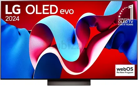 LG 65 Inch OLED evo C4 Smart 4K TV AI Magic remote Dolby Vision webOS24 Black