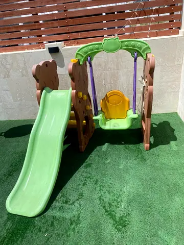 Kids slide and swing
