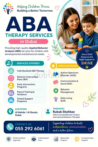 Professional ABA Therapy for Children in Al Nahda / Al Qusais, Dubai