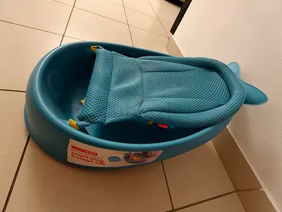 Skip Hop Moby Smart Sling 3-Stage Baby Tub with Hammock (Blue) - Good Condition