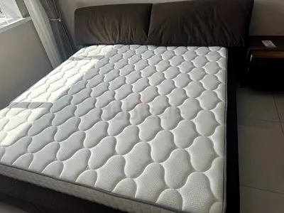 King size bed frame with mattress - very good condition