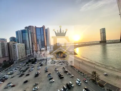 Spacious Office with full sea view seperate kitchen And bathroom with huge space in al Al mamzar Sharjah