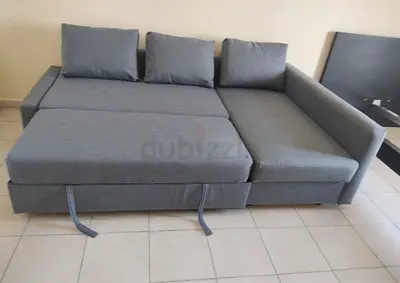 Ikea L Shape Sofa cum bed with big storage in L