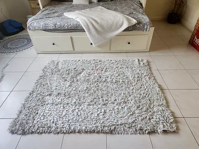 White Rug - Soft, Good Condition